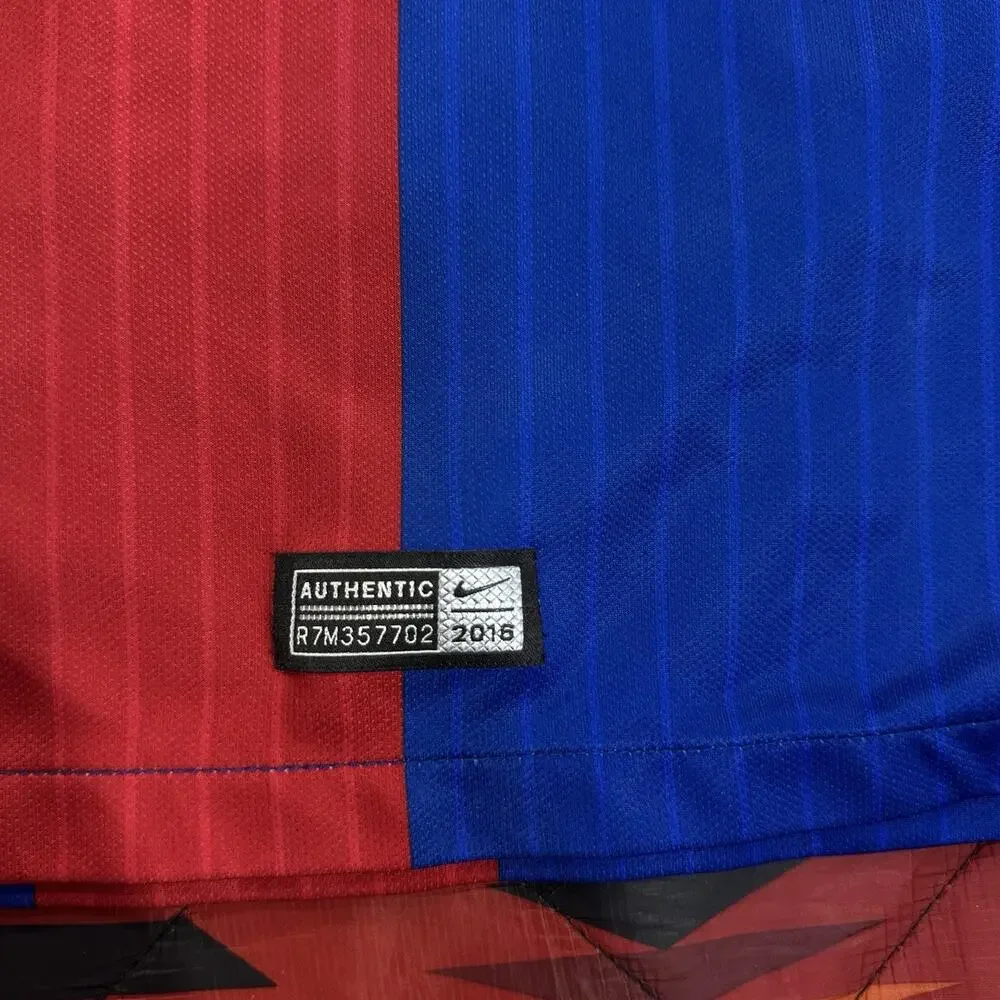 FC Barcelona 2016-17 Home Football Soccer Jersey Nike Men’s Size Large Dri-Fit